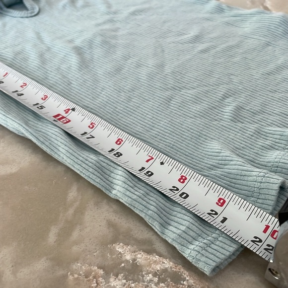 Sea foam blue ribbed tank keyhole with bow size S hashtag EUC very soft - Picture 10 of 13